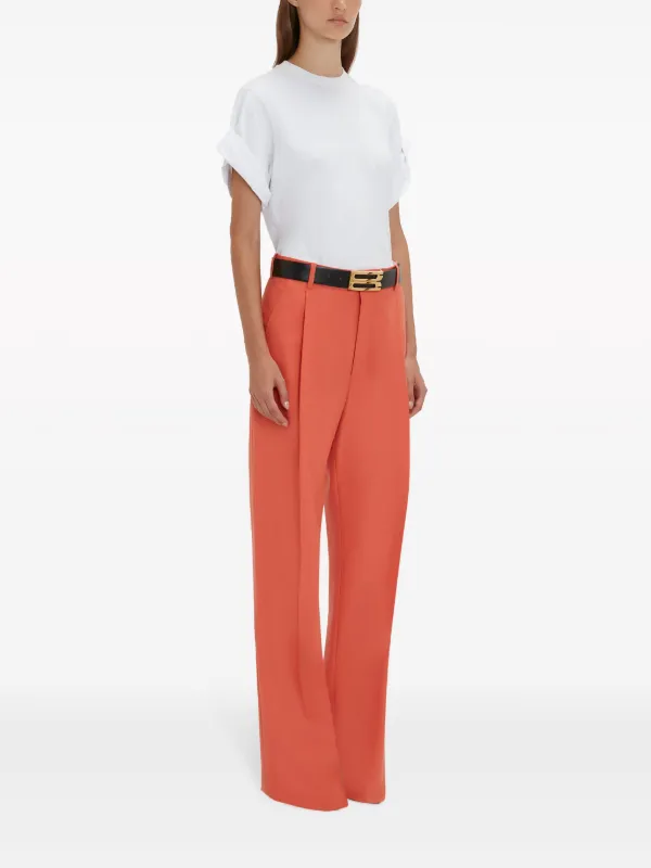 Victoria Beckham ワイドパンツ | オレンジ | FARFETCH JP