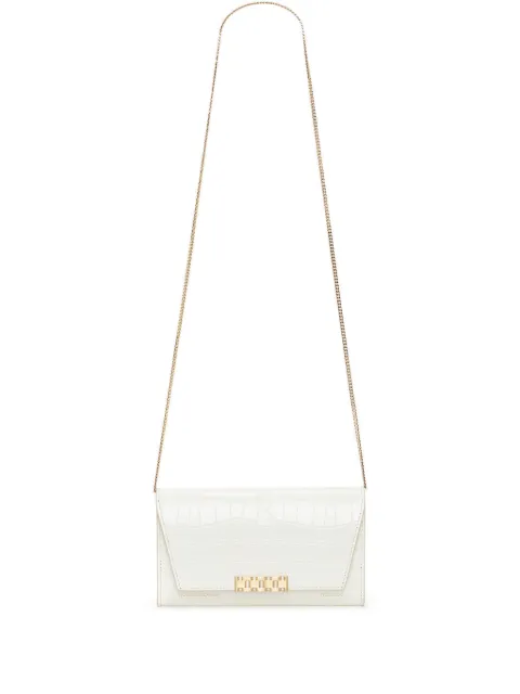 Victoria Beckham cartera con efecto de piel de cocodrilo