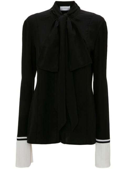 Victoria Beckham pleat-detail silk blouse