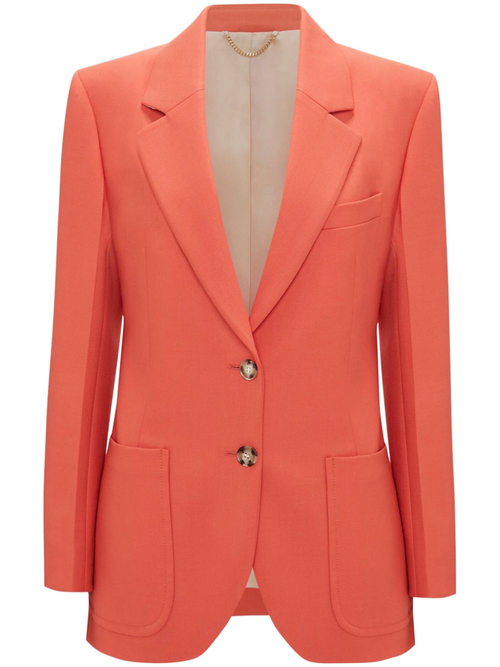 Victoria Beckham Blazer Mit Fallendem Revers In Orange