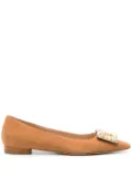 Roberto Festa Canary suede ballerina shoes - Brown