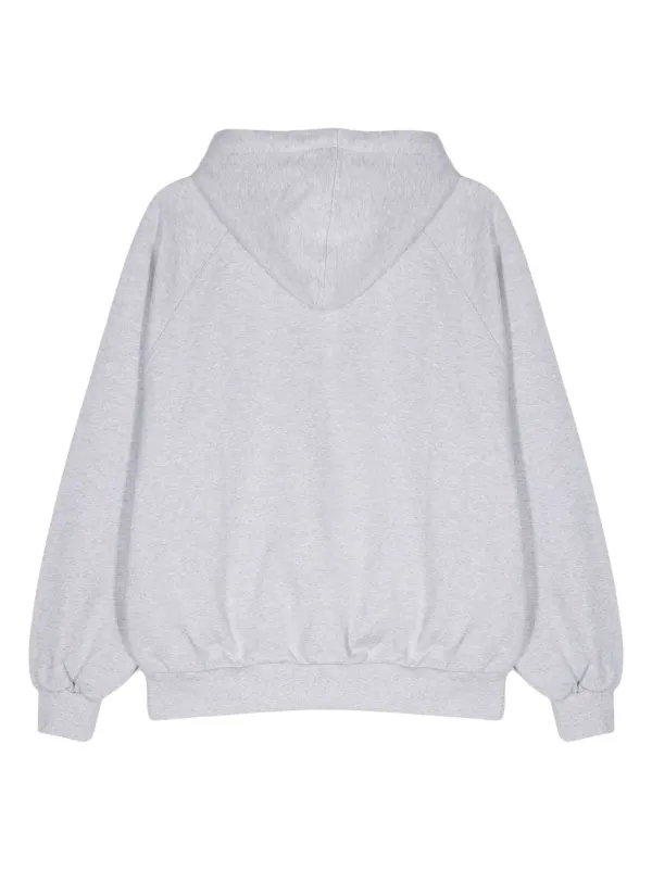 Sunnei logo-embroidered Cotton Hoodie | Grey | FARFETCH