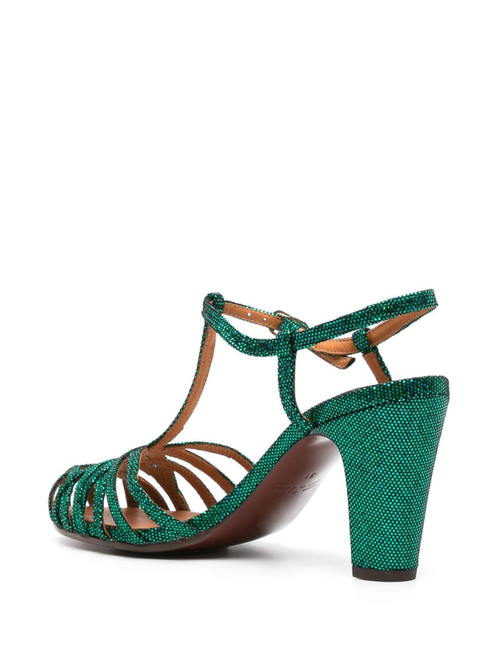 Shop Chie Mihara Ku-quenu 90mm Caged Sandals In Green