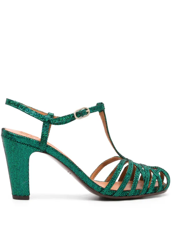 Green snakeskin sandals deals