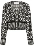 Golden Goose jacquard-pattern wool cardigan - Black