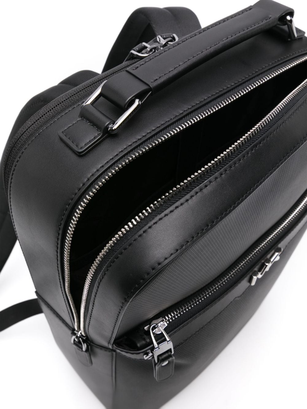 Shop Michael Kors Zipped Leather Backpack In Black