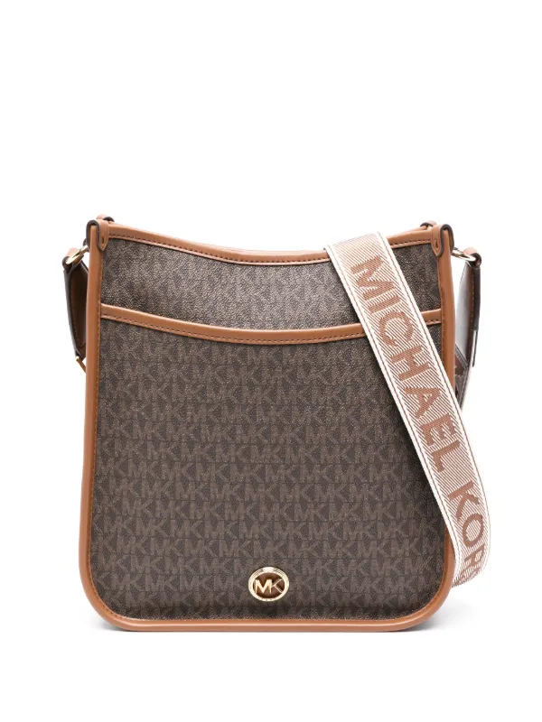 Michael Michael Kors logo print Cross Body Bag Brown FARFETCH NZ