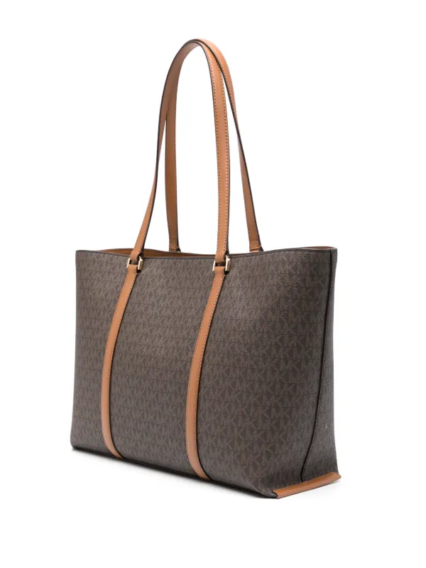 Michael Michael Kors logo print Tote Bag Brown FARFETCH UK