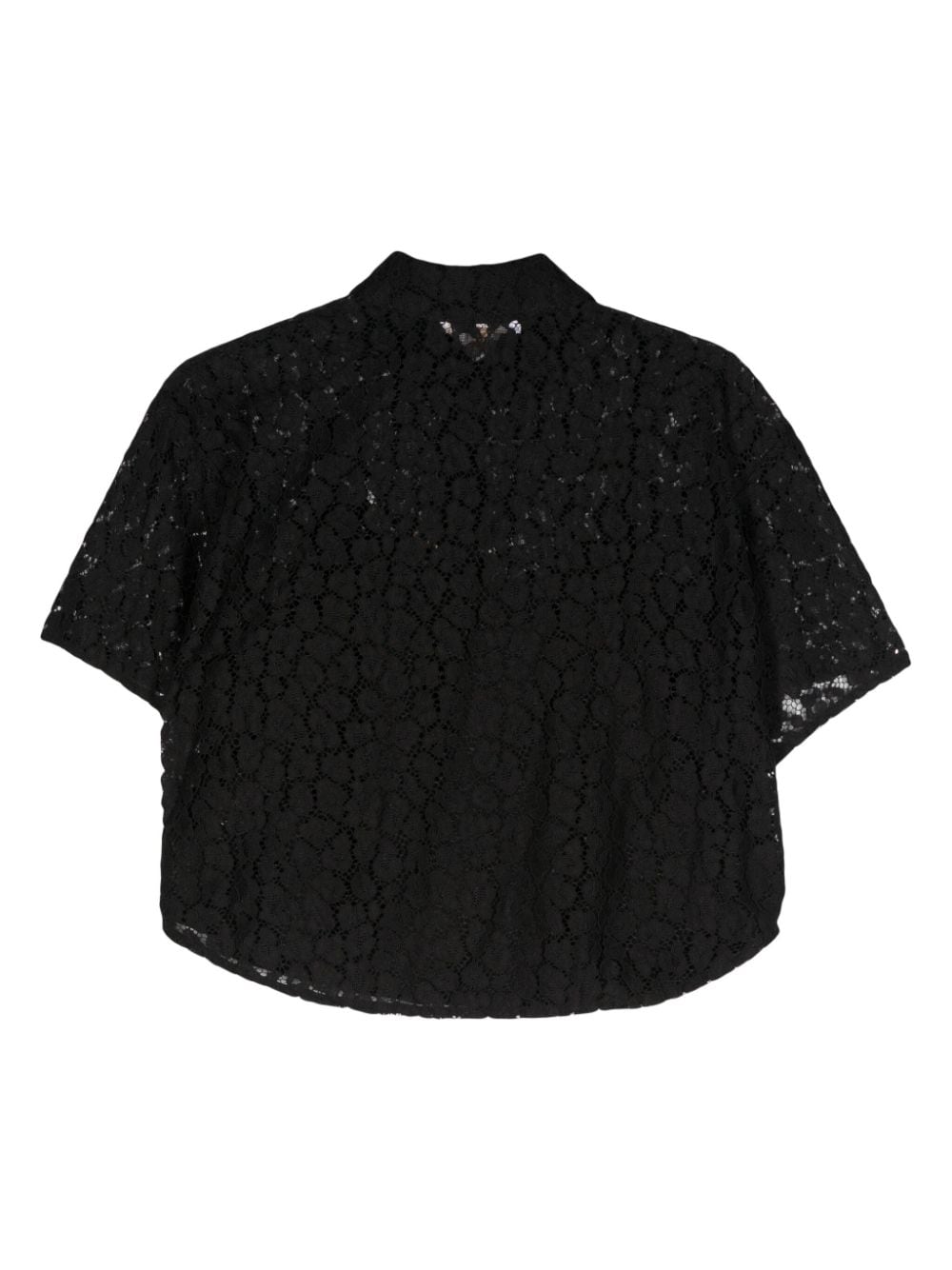 Shop Michael Michael Kors Leopard Corded-lace Shirt In Black