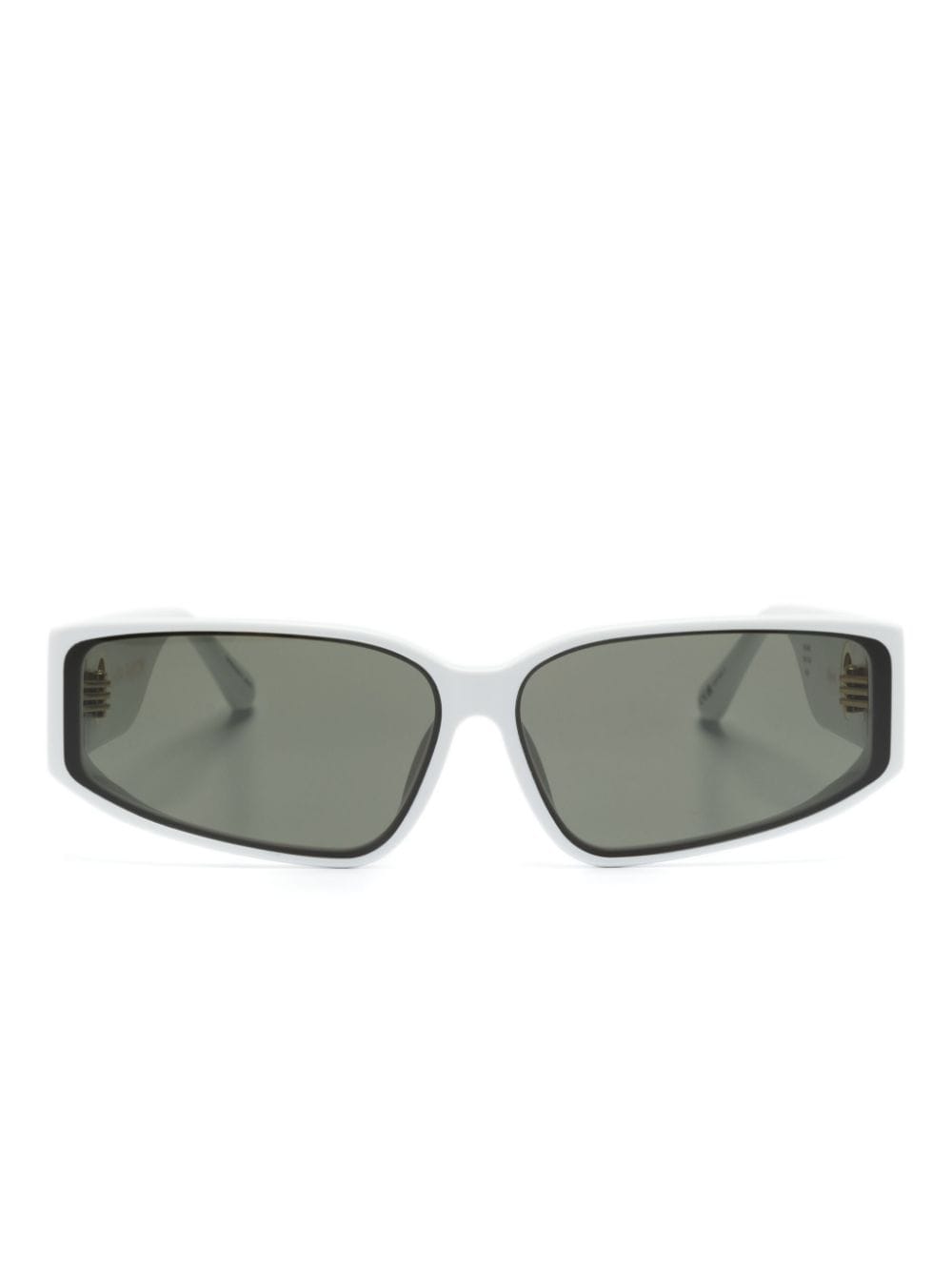 Linda Farrow Alexis Biker-frame Sunglasses In White