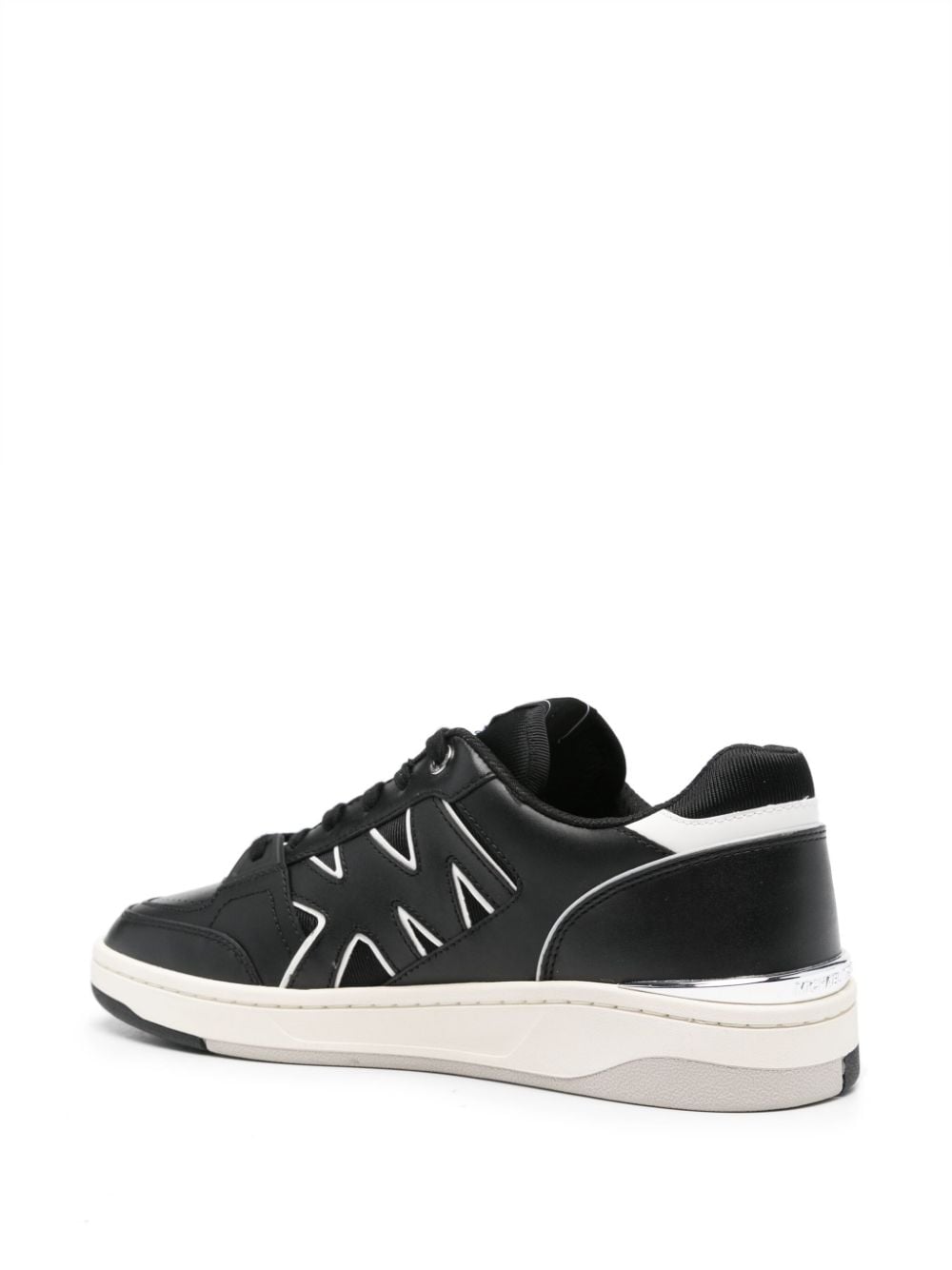 Shop Michael Kors Rebel Leather Sneakers In Black