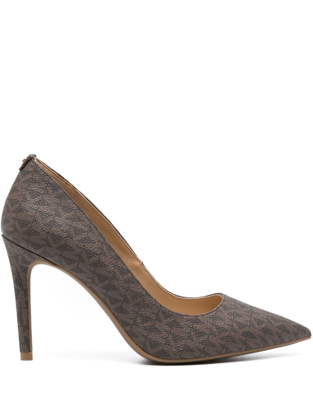 Shop Michael Michael Kors Alina 100mm Pumps In Brown