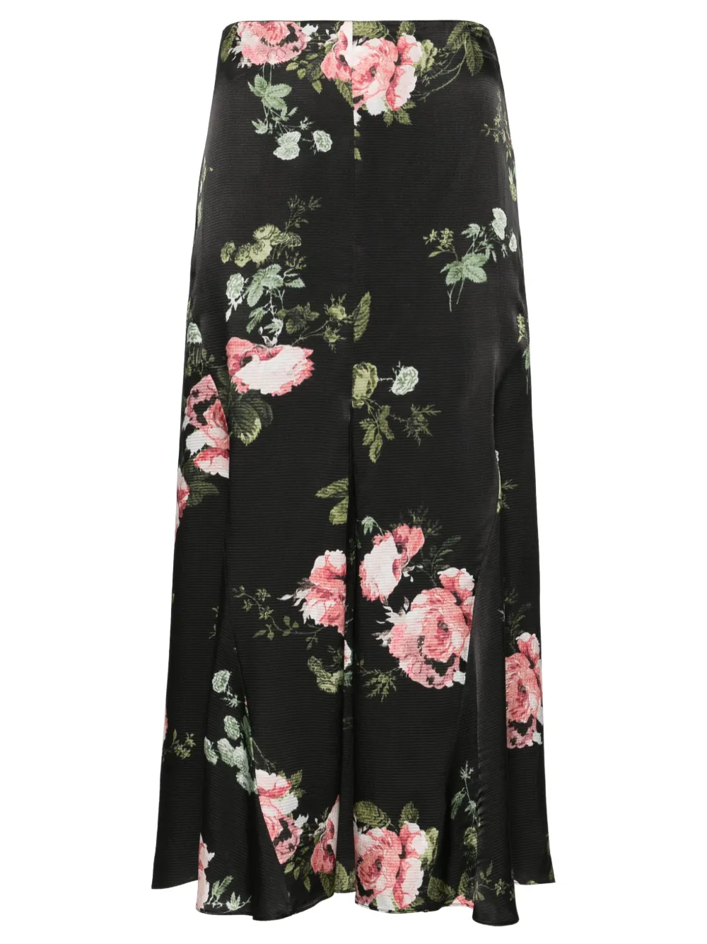 ERDEM floral-print A-line midi skirt – Black