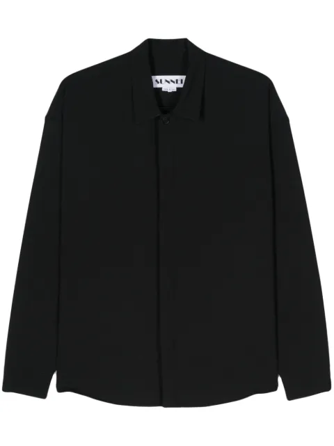 Sunnei logo-tag knitted shirt