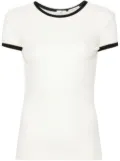 BITE Studios contrast-trim fine-knit top - Neutrals