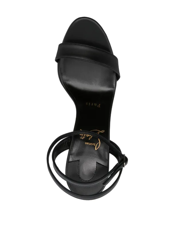 Christian Louboutin Mascasandal 85mm Leather Sandals | Black