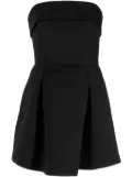 Amsale pleated mini dress - Black