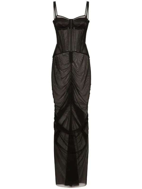 【関税&送料込み】Dolce & Gabbana Black Cotton Dress 22560900_52817824_600.jpg