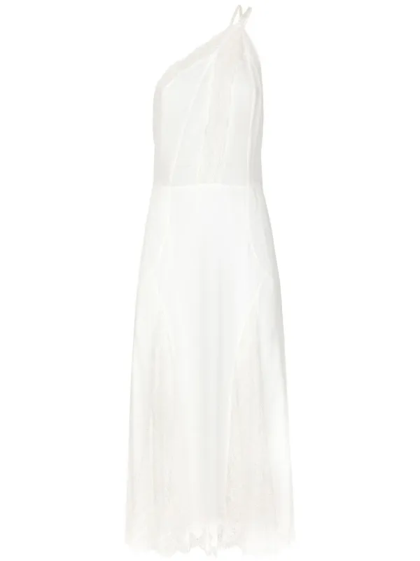 Dolce & Gabbana one-shoulder Lace Dress | White | FARFETCH