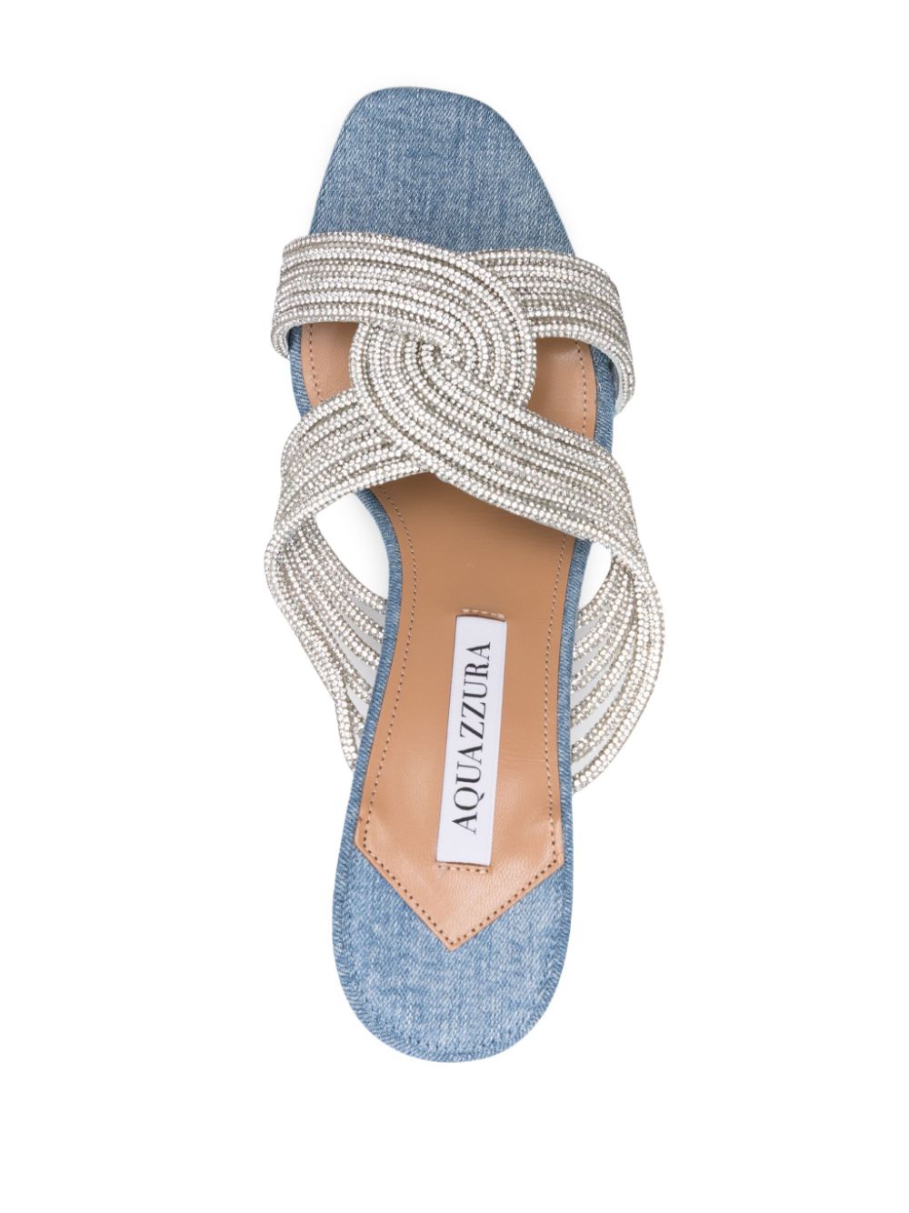 Aquazzura Gatsby 75mm denim mules Women