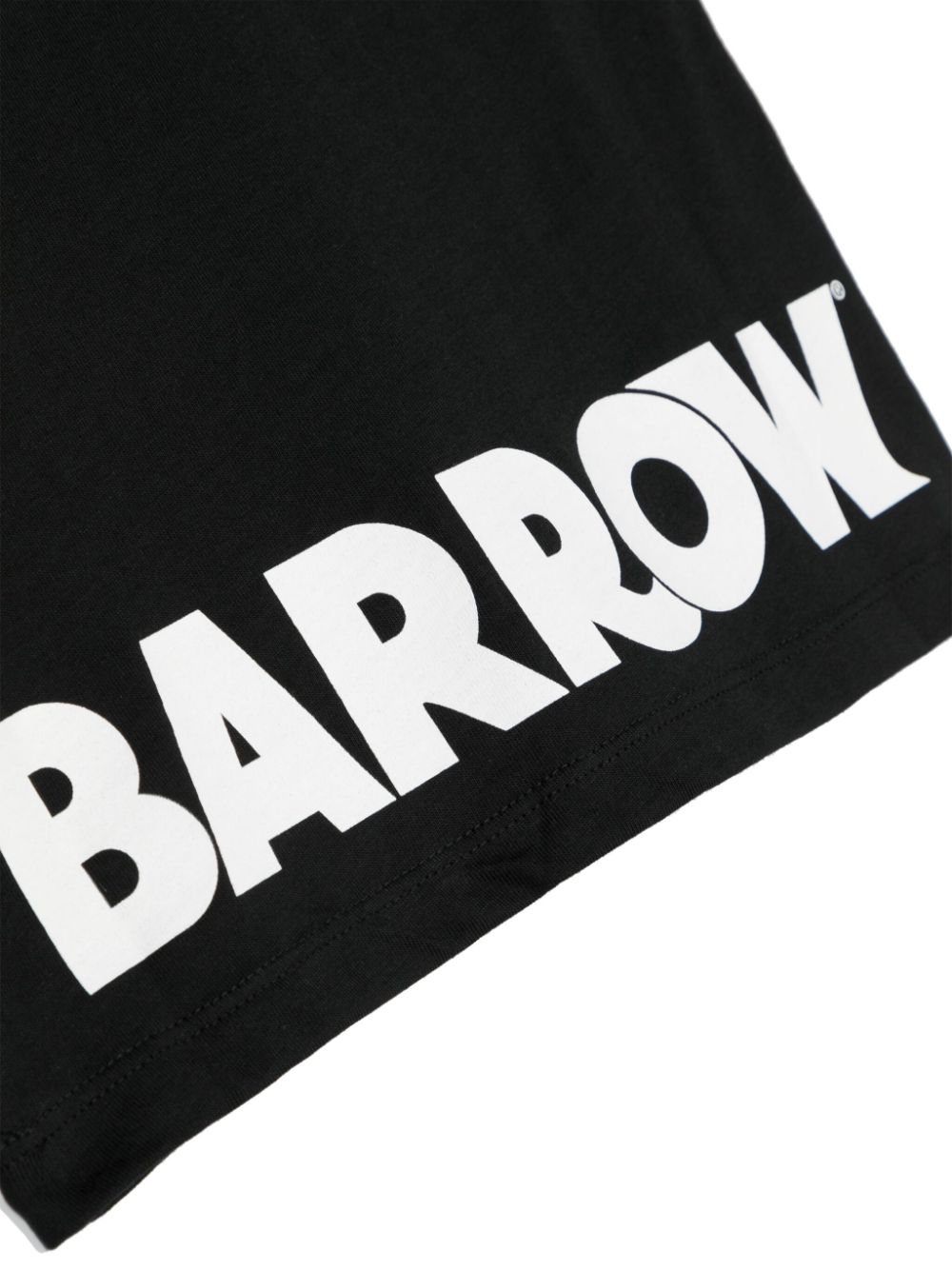 Shop Barrow Logo-print Cotton T-shirt In Black