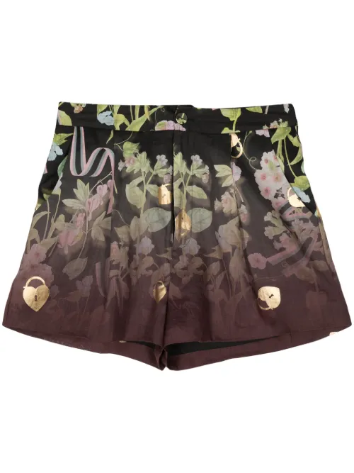 Short en effet délavé à fleurs - Cynthia Rowley - Modalova