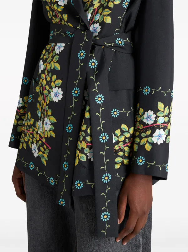 ETRO フラワー シルクラップジャケット マルチカラー Printed silk blazer in multicoloured - Etro | Mytheresa