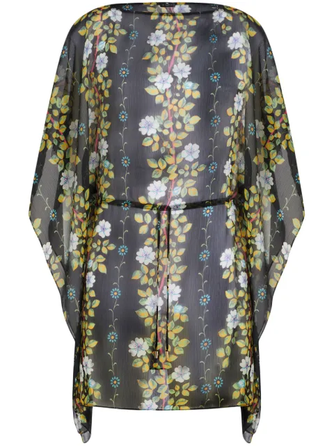 ETRO floral-print kaftan minidress