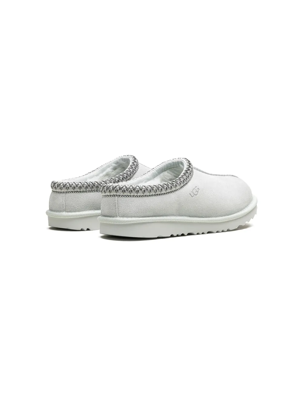 Shop Ugg Tasman Ii "grey Braid" Slippers In White