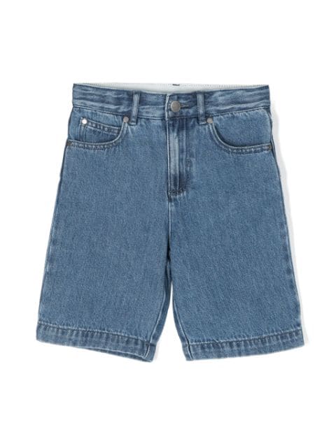 Stella McCartney Kids Jeans-Shorts mit Logo-Applikation