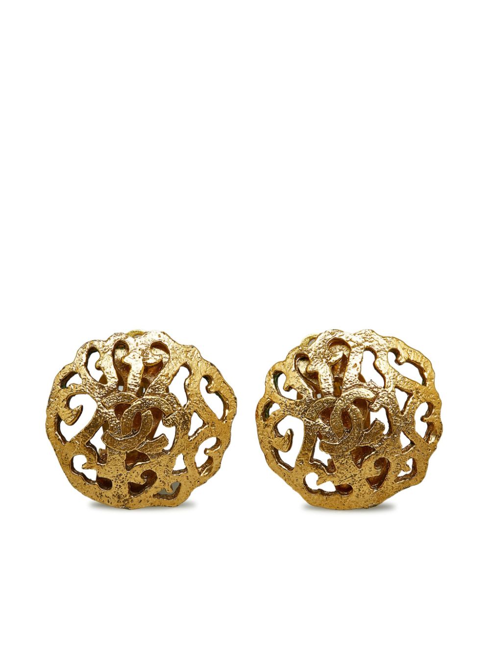 CHANEL Pre-Owned CC clip-on earrings - Gold