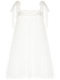 Amsale tulle trapeze mini dress - White