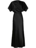 Amsale draped satin gown - Black