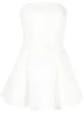 Amsale pleated mini dress - White