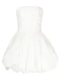 Amsale taffeta dropped waist mini dress - White