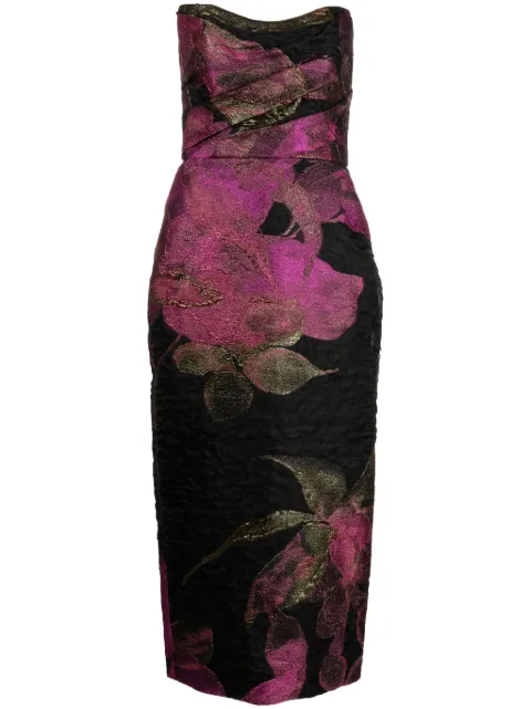 Amsale sleeveless midi pencil skirt 