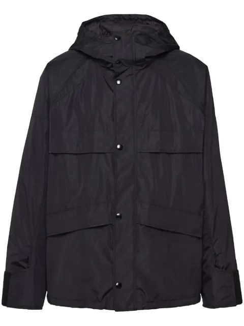 Prada triangle-logo hooded jacket