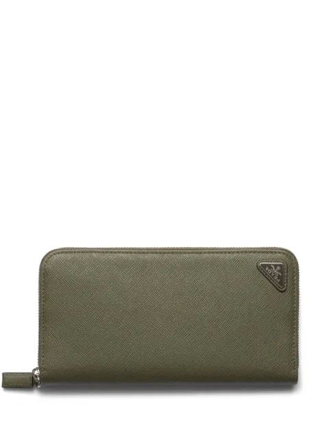 Prada logo-plaque Saffiano leather wallet