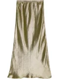 Cynthia Rowley lamé-effect maxi silk skirt - Gold