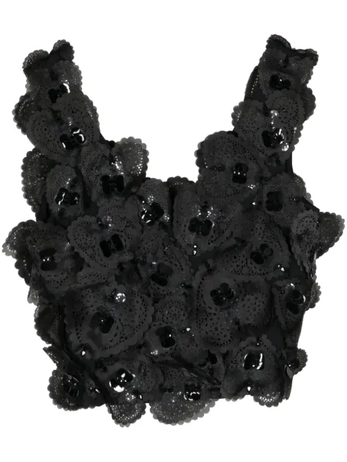 Haut crop cœur - Cynthia Rowley - Modalova
