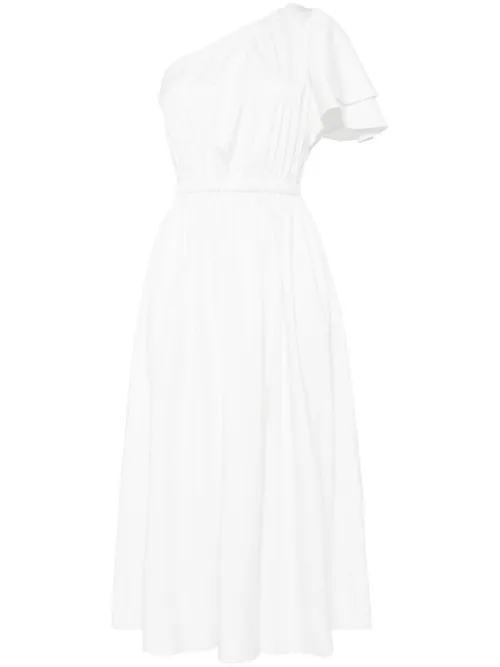 Robe mi-longue à une épaule - Cynthia Rowley - Modalova