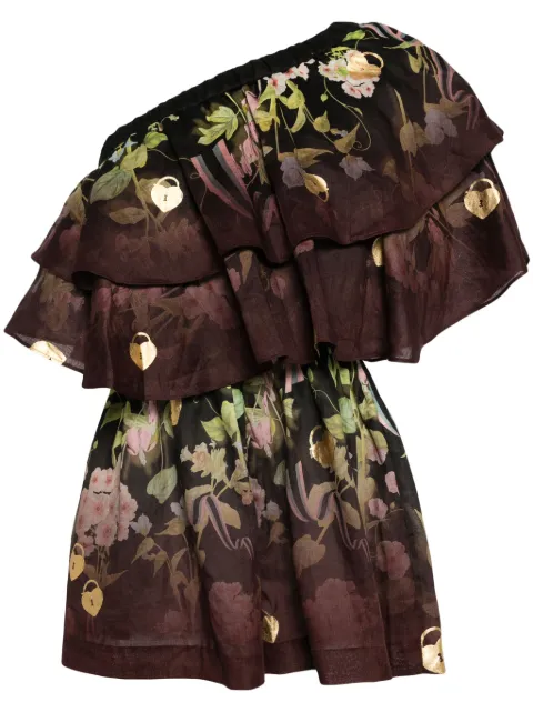Cynthia Rowley floral-print ruffled playsuit