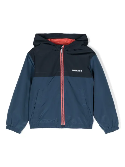 Timberland Kids logo-print hooded jacket