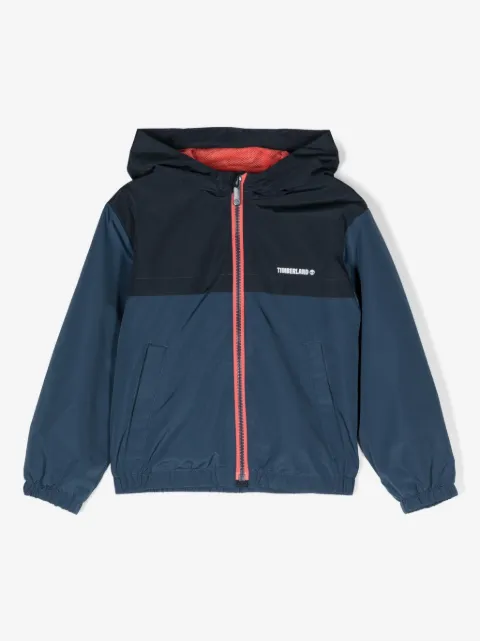 Timberland Kids logo-print hooded jacket