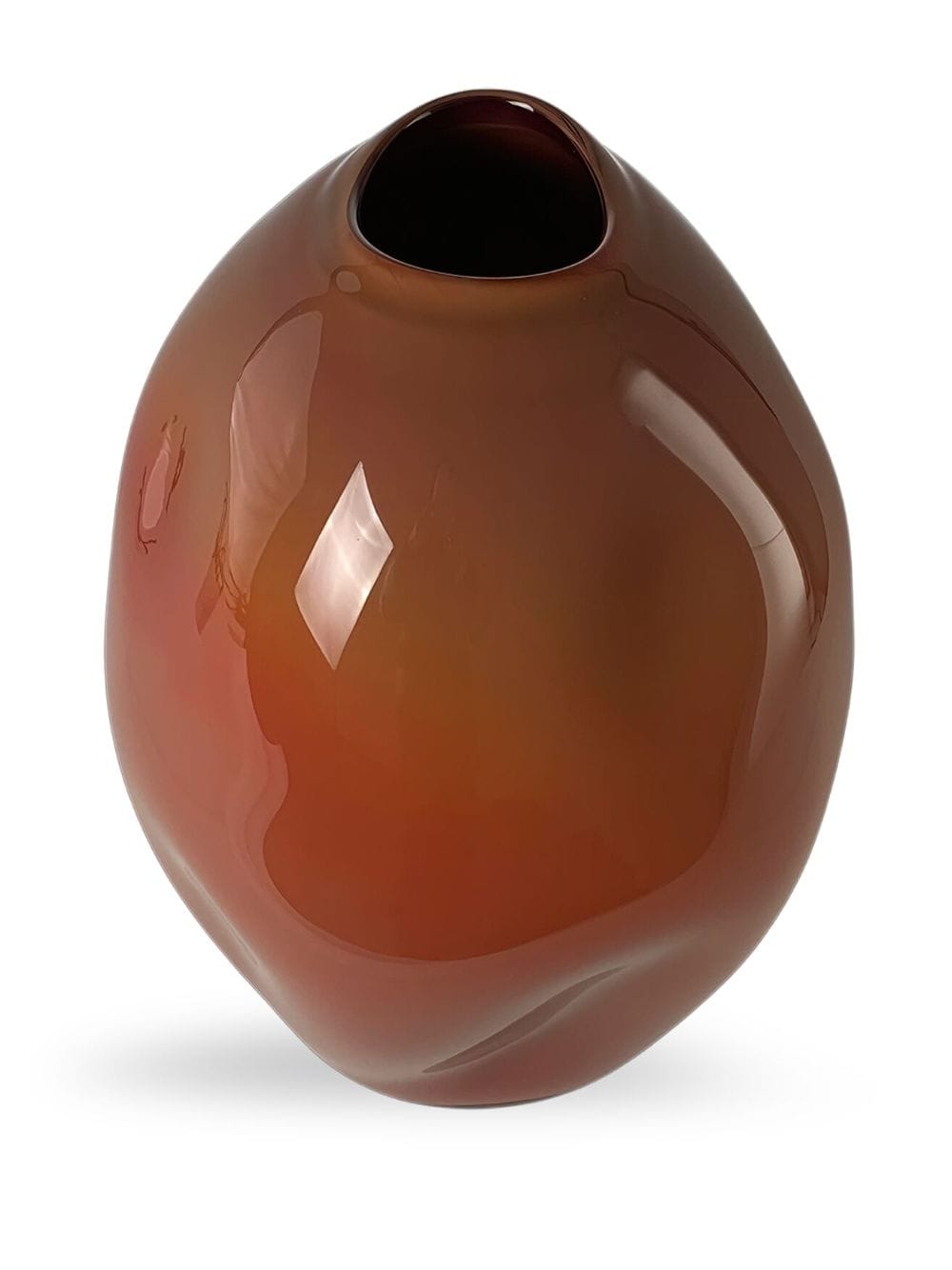 Shop Alexa Lixfeld Asteroid Glass Vase In Brown