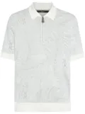 Billionaire leaf-print polo shirt - White