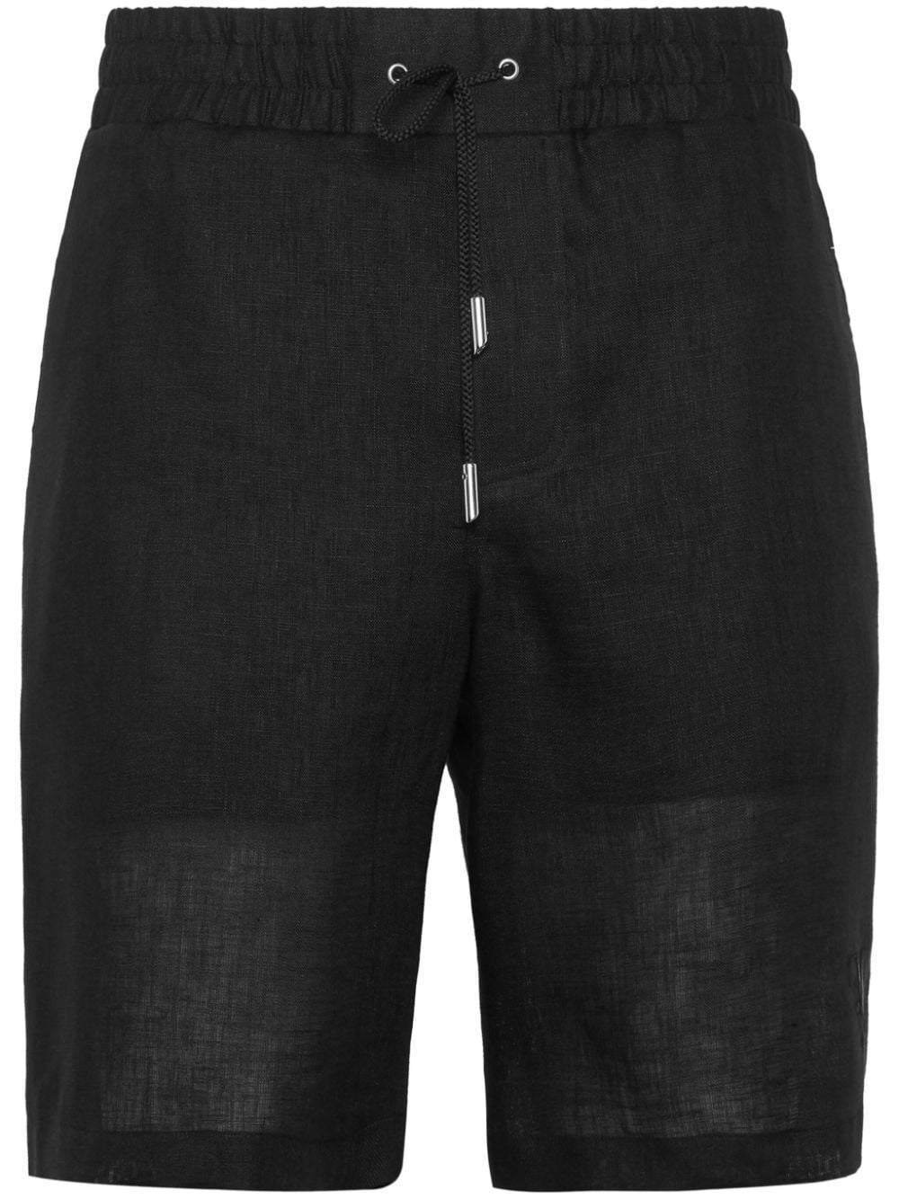 Billionaire Elasticated-waist Linen Shorts In Black