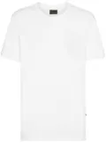 Billionaire Lion-embroidered cotton T-shirt - White