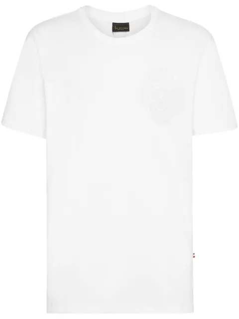 Billionaire Lion-embroidered cotton T-shirt