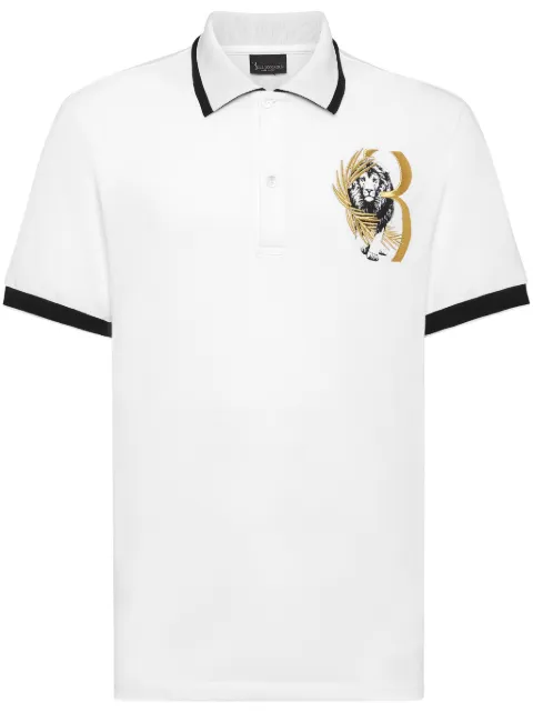 Billionaire logo-embroidered cotton polo shirt 